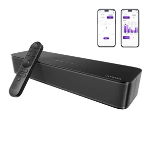 ULTIMEA Poseidon M20,2.1ch Surround Sound Bar for TV, Built-in Subwoofer, Peak Power 132W, App Control, 16 Inches Bluetooth 5.4 TV Speakers Soundbar, All-in-one PC Soundbar, Opt/AUX/Wall Mount, Audio for Sports Game Enthusiasts.