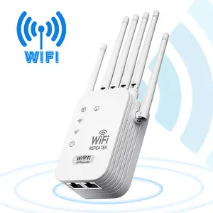 WiFi Signal Booster, WiFi Repeater Extender, 2026 WiFi Extender with 6 External Antennas, High Speed 300Mbps,Long Range Up to 5000 sq. ft and 50+ Devices, Simple Installation for Whole-Home,2 Ethernet Ports