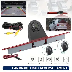 Rear High Mount Brake Lamp With Camera --- 3rd High Brake Light Parking Reverse Camera CCD Technology Fit for Mercedes Sprinter//VW Crafter Vans 2007-2018, 6 LED Wide View Angle Easy Installation Backup Camera Rearview Camera