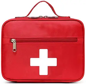 Portable Emergency First Aid Bag - Multi-Pocket Medical Storage for Home & Car