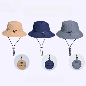 New Waterproof Unisex Bucket Hat – Solid Color Foldable Sun Protection Cap for Outdoor Fishing & Hiking