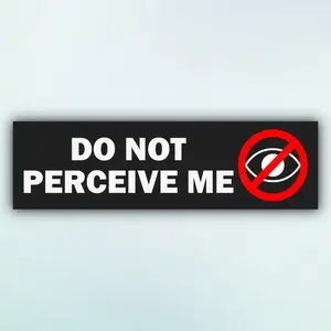 Do Not Perceive Me Bumper Sticker – Funny Meme Car Decal for Cars, Trucks, or Windows DZK, Car Accessories, Accessories For Car