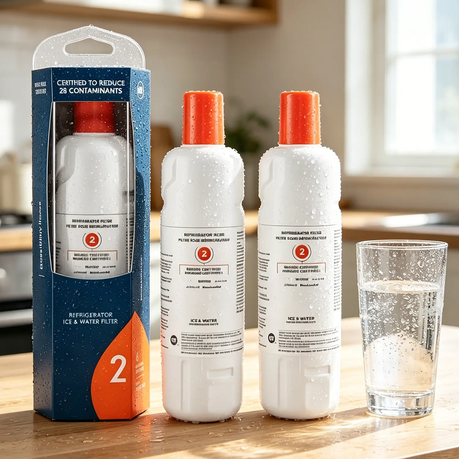 EveryDrop by Whirlpool EDR2RXD1 Refrigerator Water Filter 2 - Easy Installation, NSF/ANSI 42 & 53 Certified, Certified for Safety, Reduces 28 Contaminants Including Lead & Pharmaceuticals, 6-Month/200-Gal Capacity, Replacement for W10413645A, W10238154