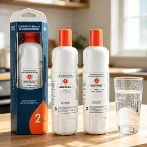 EveryDrop by Whirlpool EDR2RXD1 Refrigerator Water Filter 2 - Easy Installation, NSF/ANSI 42 & 53 Certified, Certified for Safety, Reduces 28 Contaminants Including Lead & Pharmaceuticals, 6-Month/200-Gal Capacity, Replacement for W10413645A, W10238154