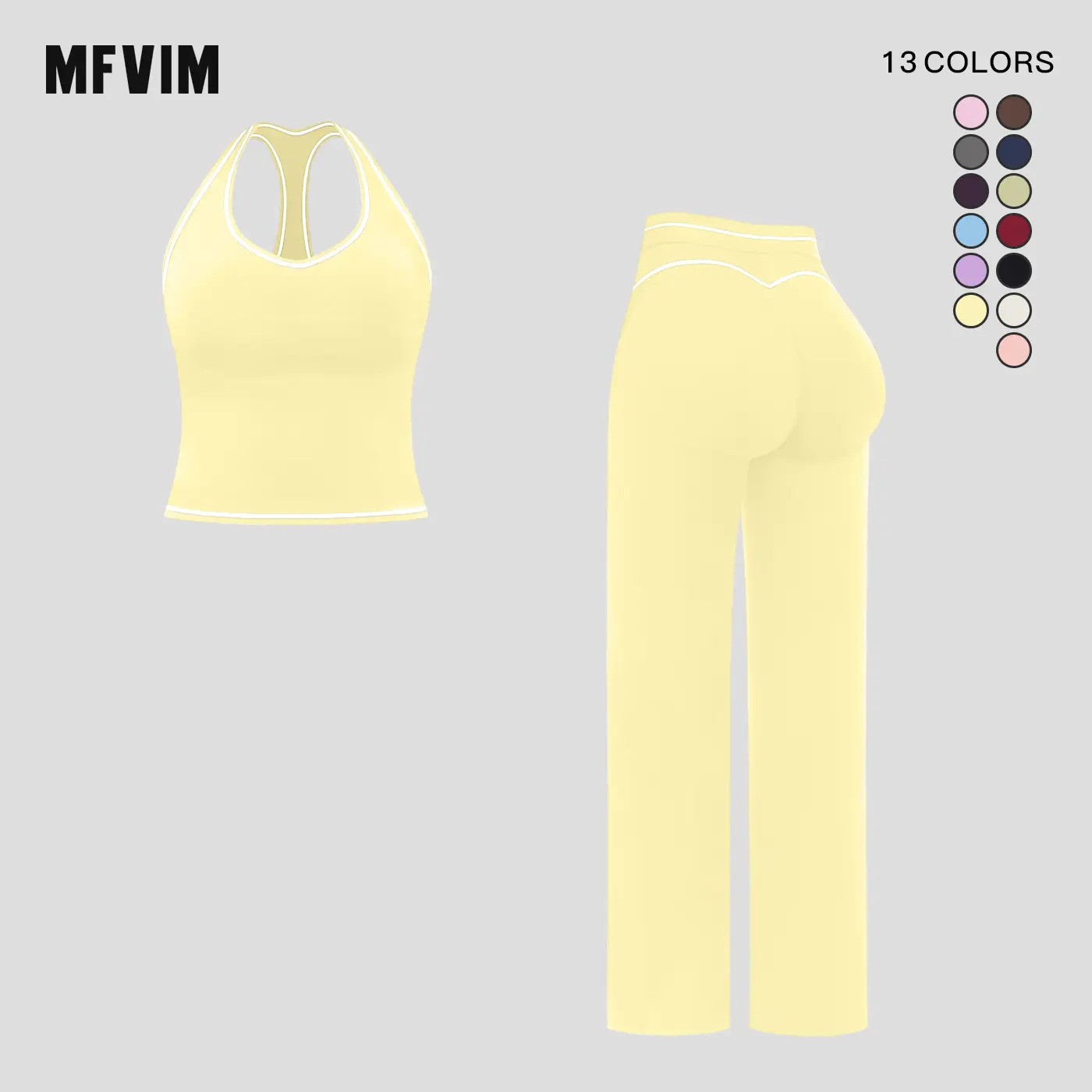 MFVIM Women's Sporty Tracksuit Set - Casual Two-Piece Athletic Wear, 78% Nylon 22% Spandex, Ideal for Gym & Daily Activities, H-Shaped Back Design, Bell-Bottom Pants,back to school,back to school haul