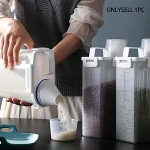 A set of four kitchen-specific moisture-proof storage containers, Airtight Food Storage, with insect-proof, airtight, and fresh-keeping features, durable in use. Suitable for grains, nuts, rice, and flour.