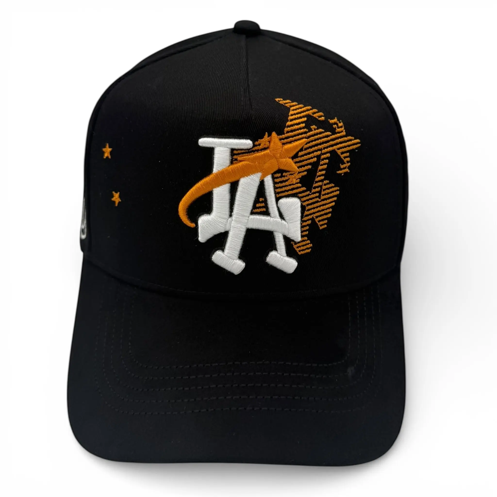 ThirtyOne Hats x El Mago - DE East LA Fitted Black Snapback with Gold & White Embroidery - Limited Edition Street Style