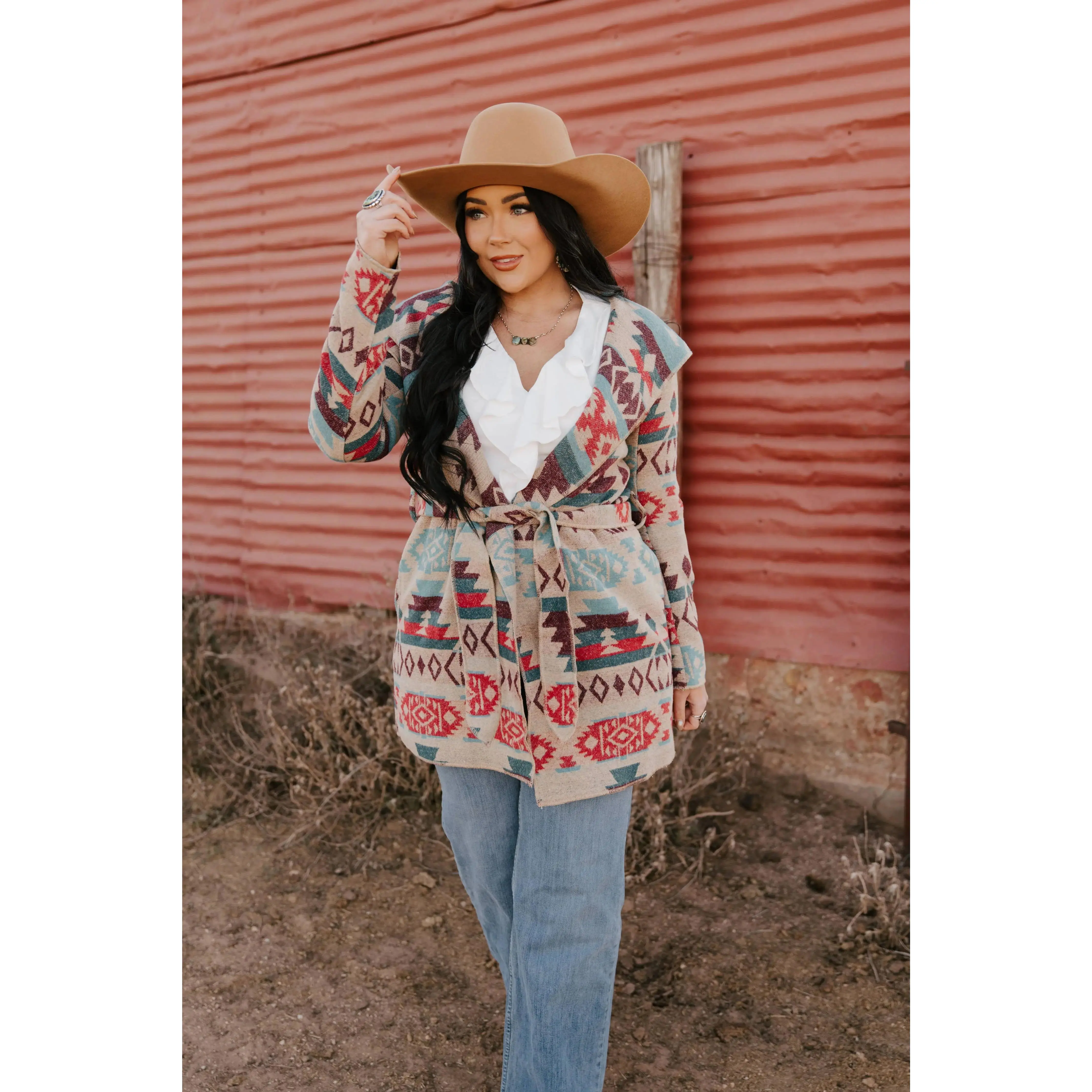High Desert Trails Southwestern Tie Jacket
