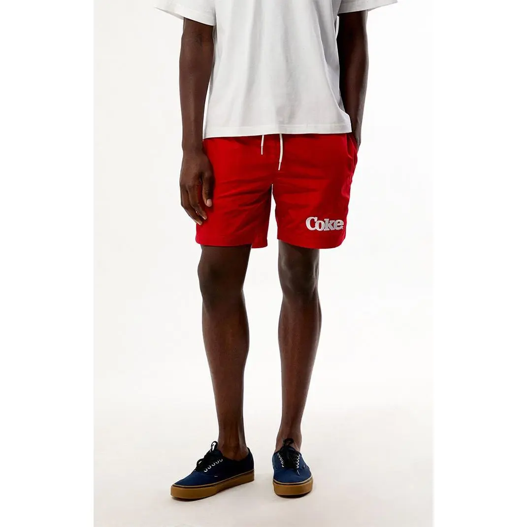 Coca-Cola Men's by Pacsun Retro Logo 6.5" Swim Trunks