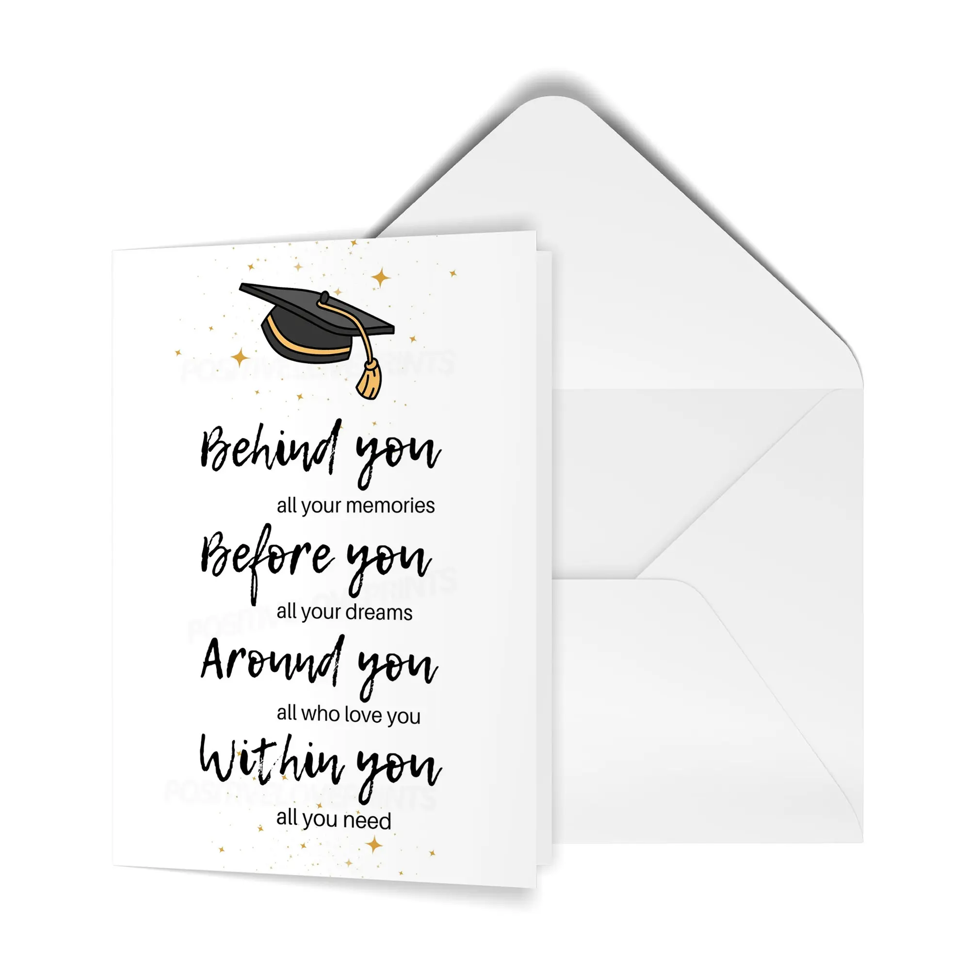 Graduation 2024 Pack of 10 Greeting Card, Funny Congratulations Quote, College High School Graduation Card, Class of 2024 Inspirational, Graduation Card Poem Gift