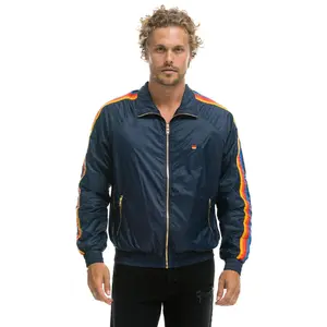 MEN'S 4 STRIPE WINDBREAKER - NAVY