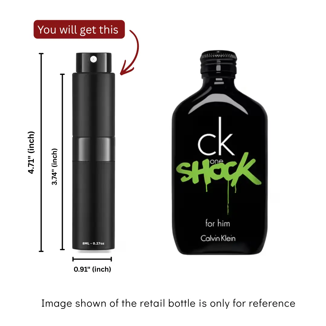 Calvin Klein CK One Shock for Him Eau de Toilette 8ml / 0.27oz – 100% Original Authentic Decanted Perfume Spray