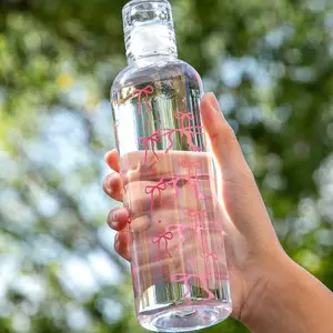 Large-Capacity Plastic Water Bottle, 1 Count Water Bottle with Measurement Scale, Summer Cool Drinking Bottle for Home, Office & School, Sports Bottle