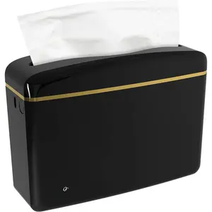 Countertop Multifold Hand Paper Towel Dispenser by , Single Sheet Dispensing - Glossy Black