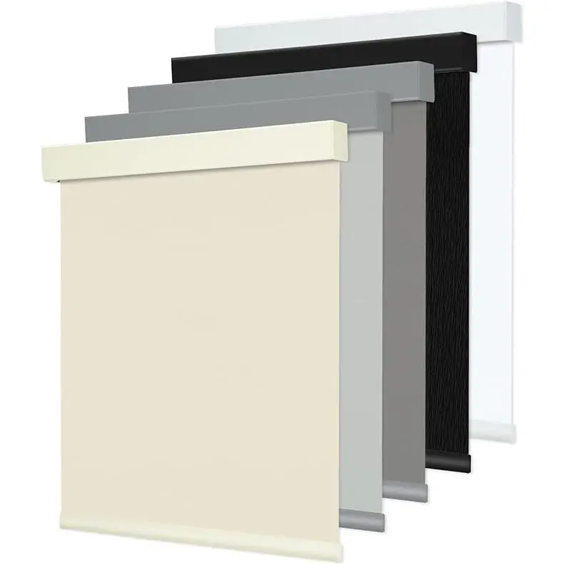 Allesin Zen Cordless Blackout Roller Shades - Tri-Layer Fabric, Solid White Square Cassette, Free-Stop, Easy-to-Install, Thermal Insulated, UV Protective, Kid & Pet Safe, Energy-Saving Indoor Multi-Size for Bedroom & Office, Blackout Curtain Blinds, No Dr