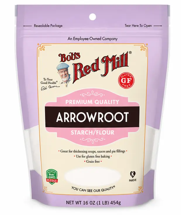 Bob's Red Mill Arrowroot Starch Powder, 16 oz Gluten-Free Baking & Cooking Thickener, Cornstarch Substitute for Bake Use