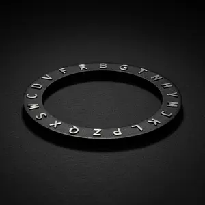 Sigil Forge - Chaos Edition Sigil Tool  Entropy Obsidian Black Ring with Scrambled Letters & No Vowels for Subconscious Power