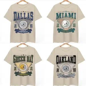 All Team Football Gift - Vintage Football Unisex T-Shirt Color Sand - AG