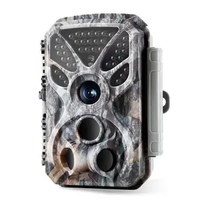 Trail Camera Game Hunting Cam 32MP 4K/2160P with Sound Recording for Wildlife, Yard, Home Security, No-Glowing Night Vision IP66 Waterproof 120° Wide Angle IR Detection Distance 100ft/30m(T326grey)