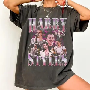 Harry Styles Retro Collage T-Shirt, Disco Pop Concert Fan Tee, Vintage shirt