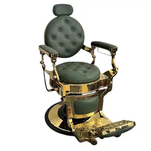 Heavy Duty Vintage Barber Chair, Hydraulic Recline Salon Styling Chair with 360° Swivel & 700LBS Support, All-Purpose Retro Beauty Chair for Hair Stylist, Tattoo Artist