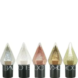 Glam 5 Pcs Glitter Diamond Eyeliner Pencil Waterproof Sequins Eye Liner Shimmer Smooth Cosmetics with Rose Gold Pearlescent Finish
