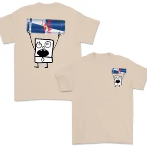 Doodlebob Redbull Energy T-Shirt, Funny 2-Sided Drinking Tee, Unisex Summer Graphic Top, Hoodie & Sweatshirt Gift Sweatshirt, Hoodie, Comfort Colors