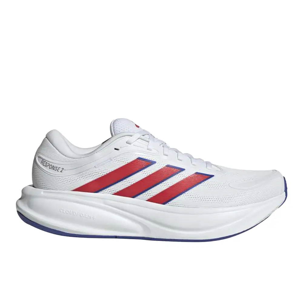 adidas Mens Response 2 Running Sneakers Shoes - Red, White