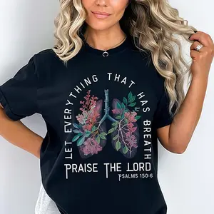 Christian Shirt for Women Christian Graphic Tee Jesus Apparel Faith Tshirt Bible Verse T Shirt Religious God Clothes Church Sweatshirt Cotton