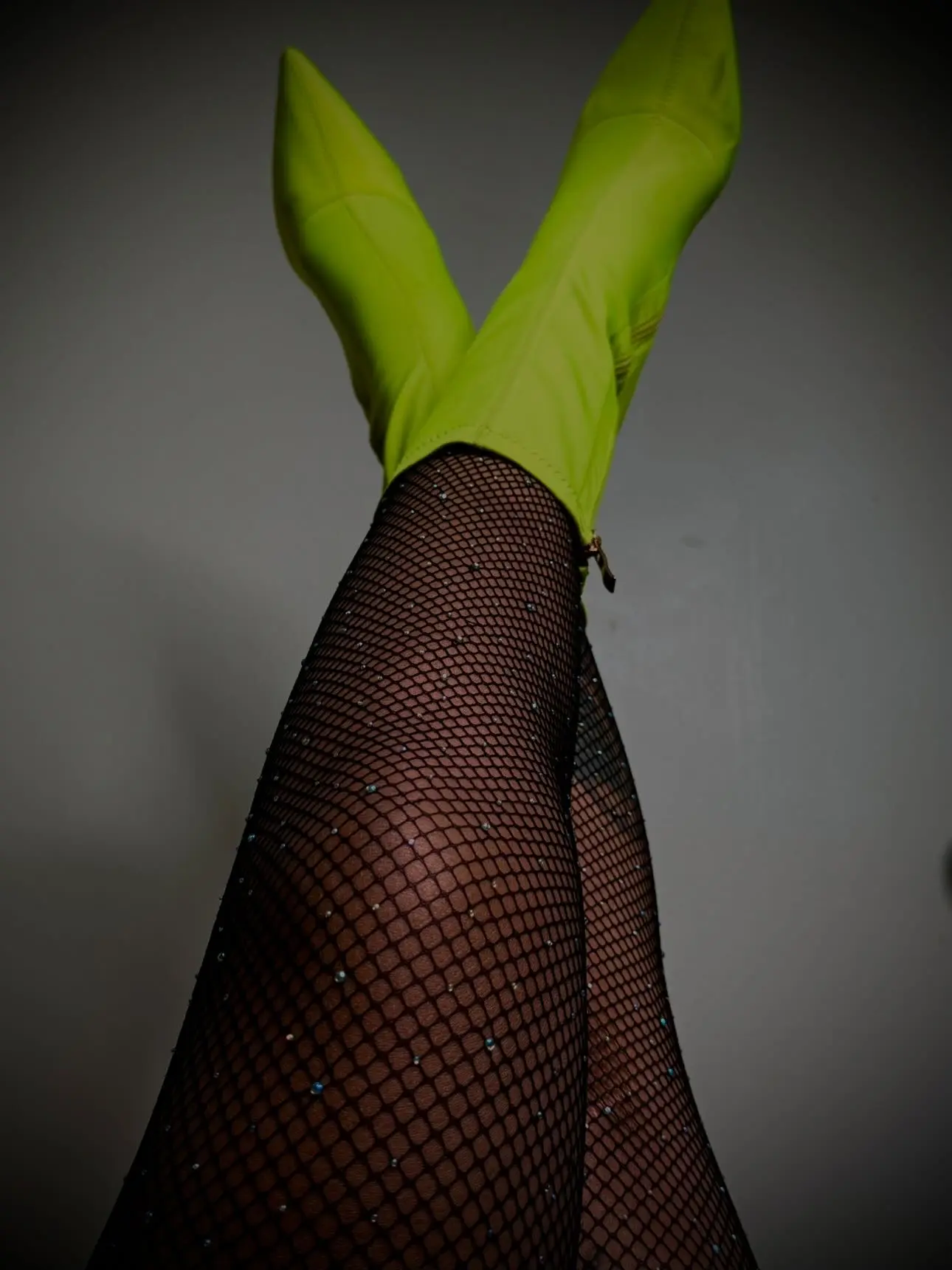 Superstar Bling Rhinestone Mesh Leggings