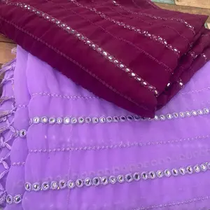 Faux Georgette Silk Saree