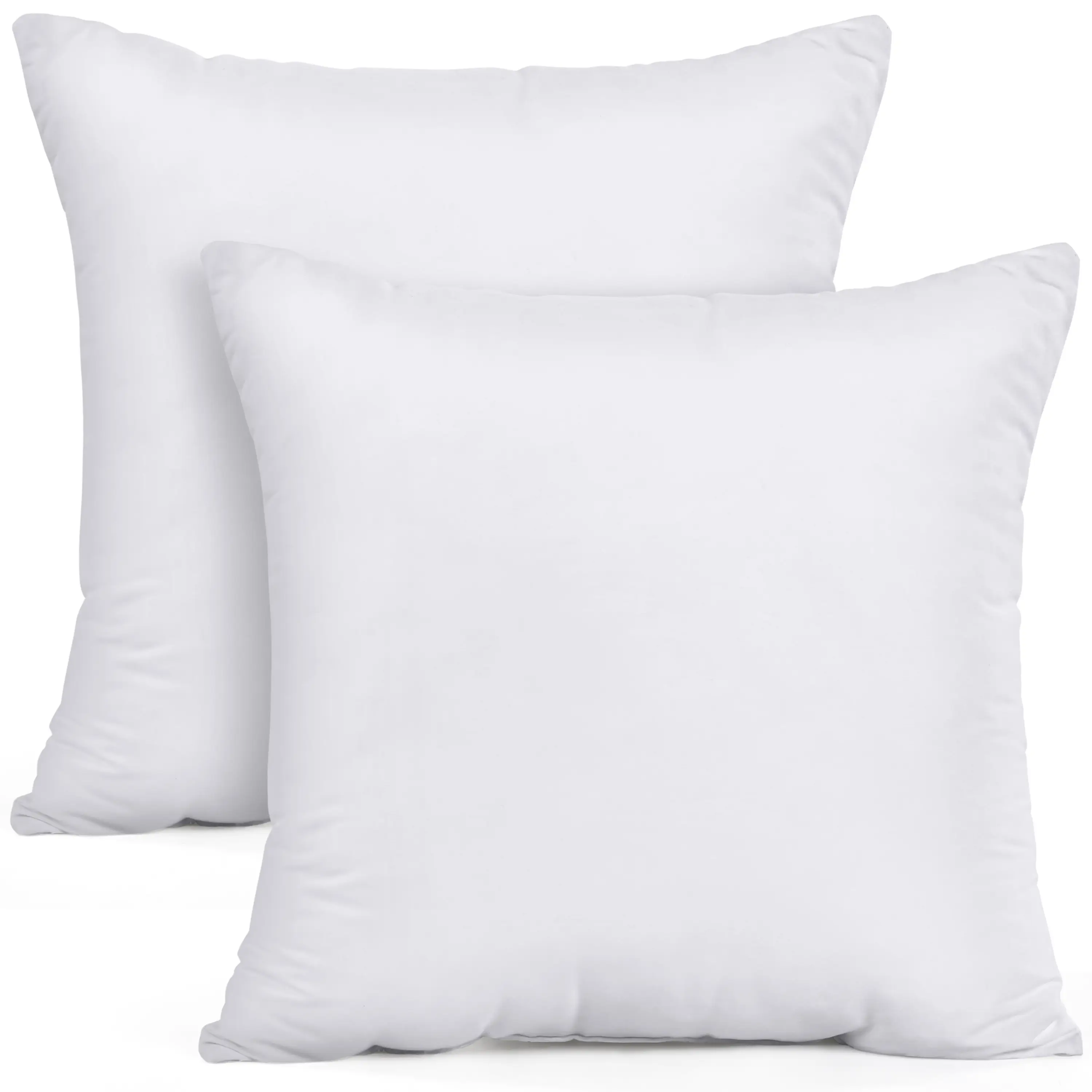 Utopia Bedding White Throw Pillow Inserts - Pack of 2 Durable Memory Foam for Bed & Couch - Soft 115 GSM Brushed Fabric - Breathable Comfortable Decor