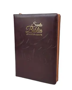 Biblia Letra Súper Gigante 19 puntos RV1960 imit. piel marrón con índice espigas