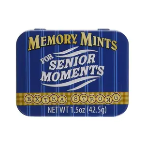 Boston America Gag Gifts Memory Mints, Sugar Candy for Senior Moments Fun Gag Tin