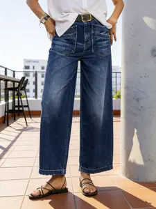 Wide Leg Stretch Retro Jeans  Comfortable Soft and BreathableforCasual Wear Denim Womenswear with High Waist baggy andLooseFit stylish trouser