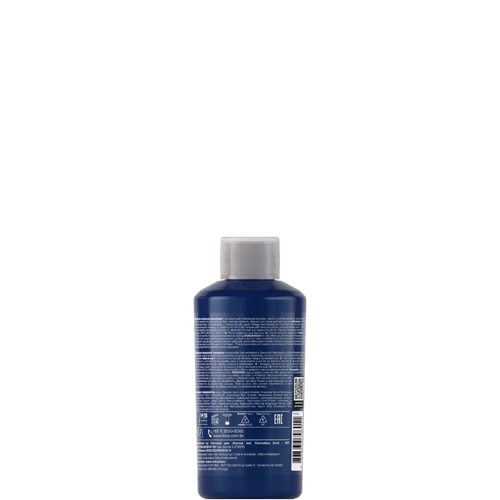 Omega Zero Resistance Nanoplastia Treatment Zero Formaldehyde Hair Straightening with Macadamia Oil 3.38 fl.oz Mini