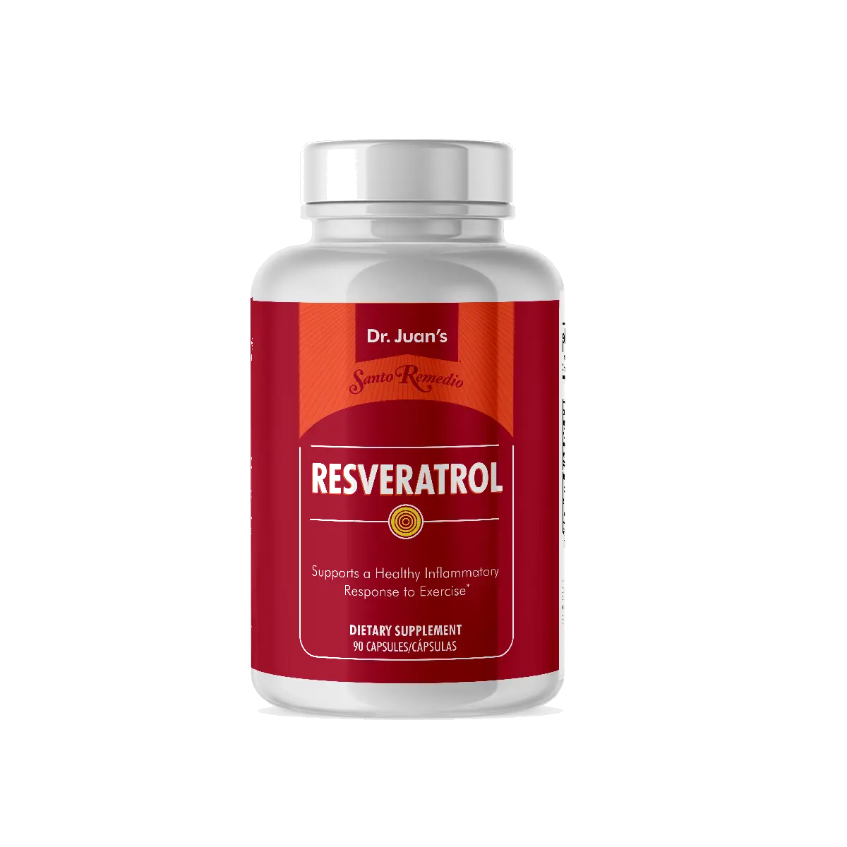Santo Remedio Resveratrol, Supports Cardiovascular Health*, Dietary Supplement, Vegetarian, No Artificial Colors, No Artificial Flavors, 200 mg, 90 Capsules