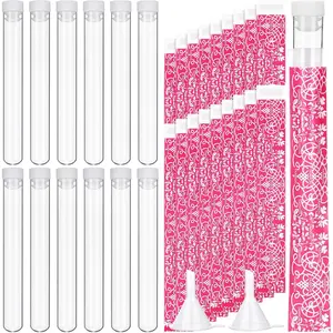 38 Pcs Tampon Flask Set Included Tube Flasks Containers for Women Tampon Reusable Wrappers Funnels for Cruise Event
