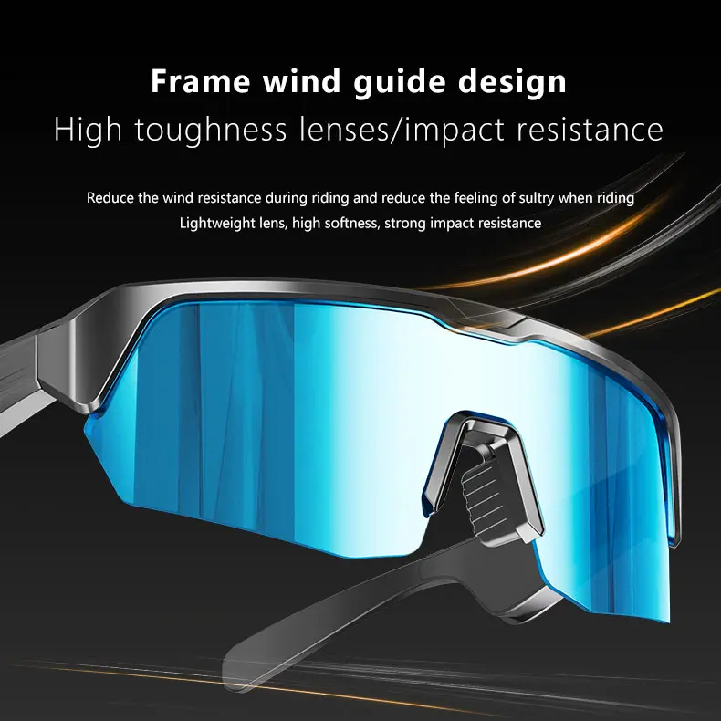 Polarized Bluetooth Smart Sunglasses with 130mAh Battery & Fast Type-C Charging, Full UV Protection, Hands-Free Calling & Music Playback, Sports Glasses for Men & Women, Ideal for Cycling, Driving, Riding, Fishing, Climbing & Other Outdoor Activities