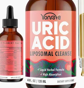 Liposomal Uric Acid Drops, Tart Cherry Supplement with Celery Seed & Boswellia Extract – Muscle, Detox, Joint and Kidney, Uric Acid Cleanse Liquid Supplement– 4 FL OZ (1 Bottle)