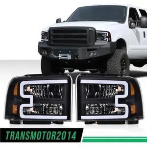 Fit for 05-07 Ford F250 F350 F450 F550 Super Duty LH & RH Side LED DRL Headlight