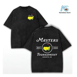 Masters T-Shirt, Retro Golf Shirt, Men's Summer Fashion Daily Casual Wear, Men's And Women's T-Shirts,Ball Sports T-Shirts, "THE MASTERS" Golf Pattern, The Ideal Choice For Golf Enthusiasts, Streetwear,Perfect Gifts