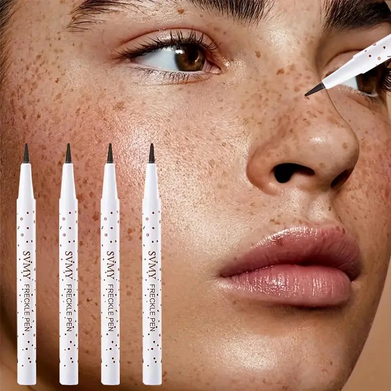 4-color natural freckle pen, quick-drying Long lasting waterproof freckle pen, realistic fake freckle pen, temporary makeup simulation freckle pen -4pcs Cosmetic