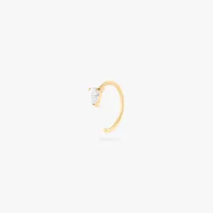 Studs Open CZ Huggie 8mm