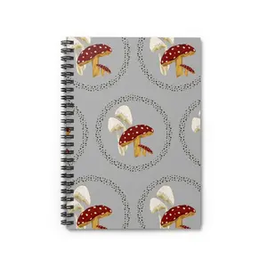 Cottage Core Mushroom  Spiral Notebook - Ruled Line