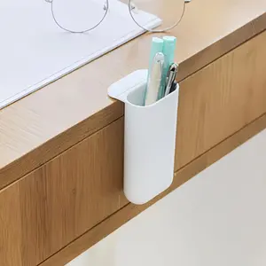 Hanging Plastic Pencil Holder, Desktop Stationery Storage Container, Multifunctional Desk Organizer, Office Desk Decor, Office Stationery Supplies, 1 Piece