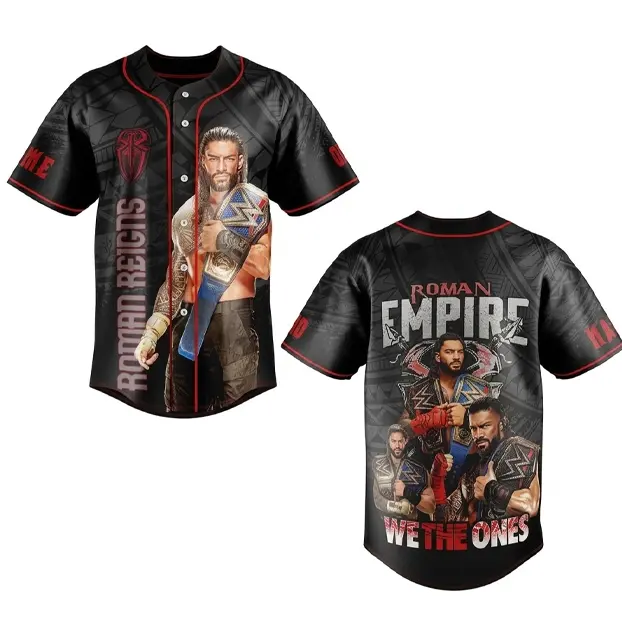 Roman Reigns Tribal Chief Baseball Jersey Wrestling Shirt HY1713