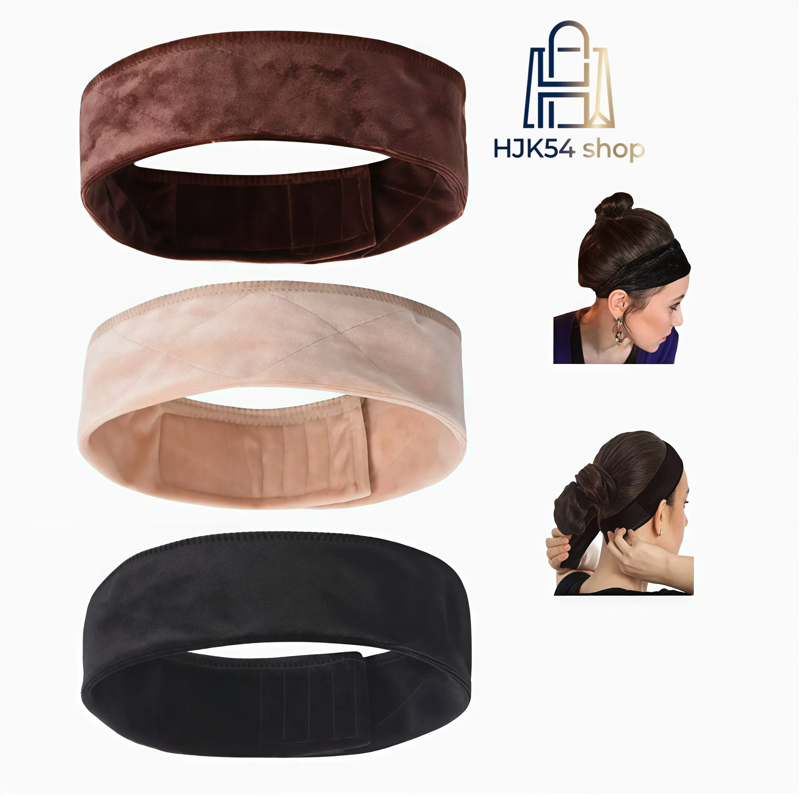 3PCS Velvet Wig Grip Bands, Non-Slip Adjustable Headbands for Wigs, Soft Elastic Wig Holders, Comfortable No-Slip Hair Bands to Secure Wigs