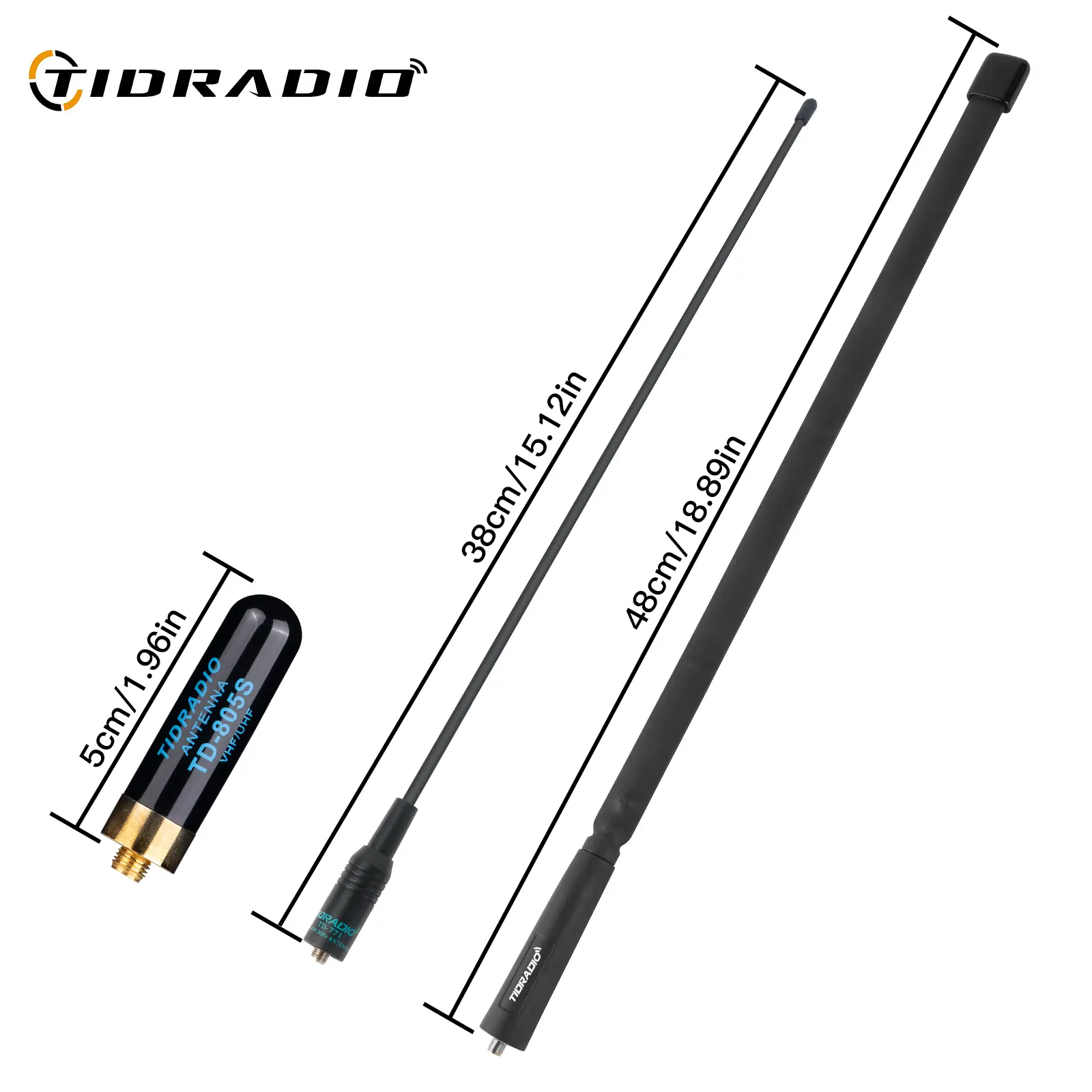 TIDRADIO Walkie-talkie Accessory Kit, Antenna Includes, 771 Antenna, 805S Antenna, TD-152 Antenna, for Enhanced Communication