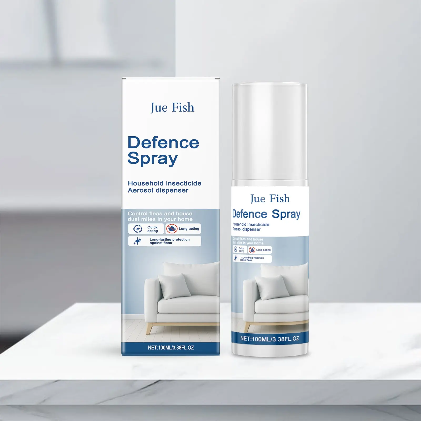 Home Flea Spray, Fast-Drying No Odor Pet Area Cleaner, Effective Flea and Lice Treatment, Suitable for Pets, Non-Toxic Formula, California Compliant